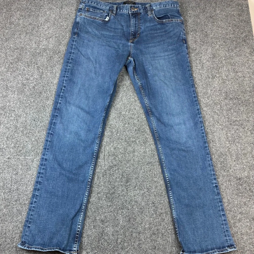 Banana‎ Republic Slim Techmotion Jeans Mens 36x32 Blue Denim Medium Wash 35x30